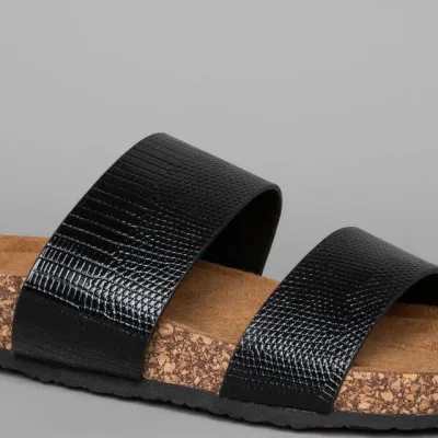 Sandalias Coral para dama color negra  Darla Black Tex