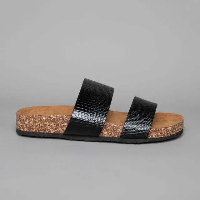 Sandalias Coral para dama color negra  Darla Black Tex
