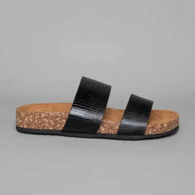 Sandalias Coral para dama color negra  Darla Black Tex