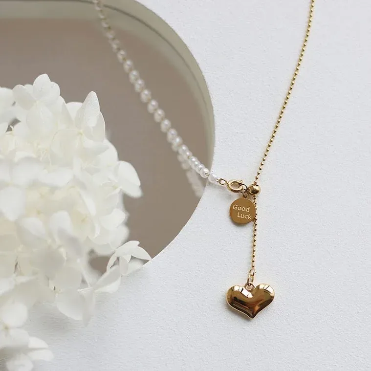 Collar de acero inoxidable para dama color dorado