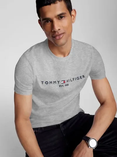 Camiseta Tommy Hilfiger para caballero color gris