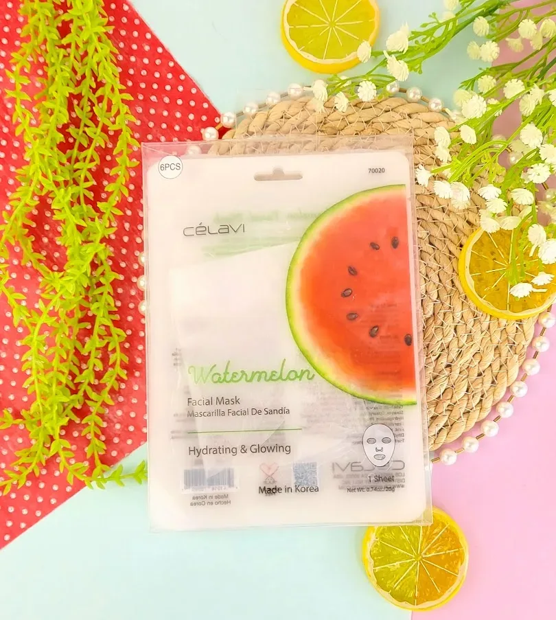 Mascarilla facial de sandía Celavi 6 unidades