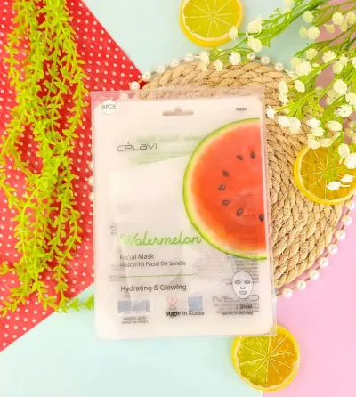 Mascarilla facial de sandía Celavi 6 unidades