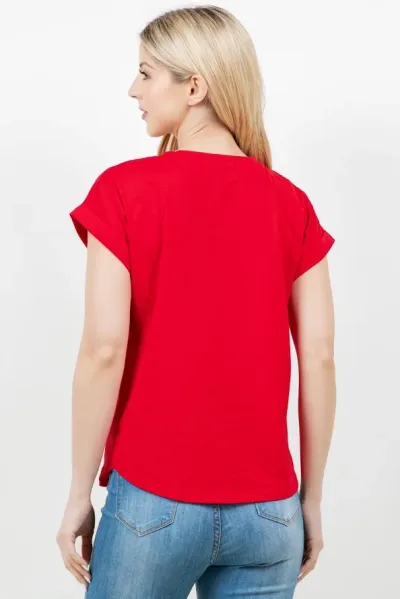 Camiseta para dama TABA color rojo