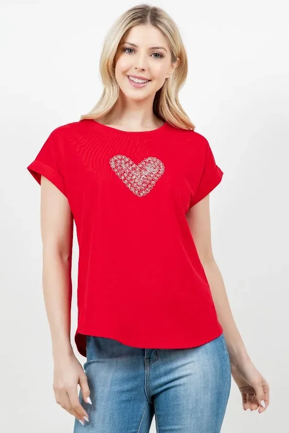 Camiseta para dama TABA color rojo