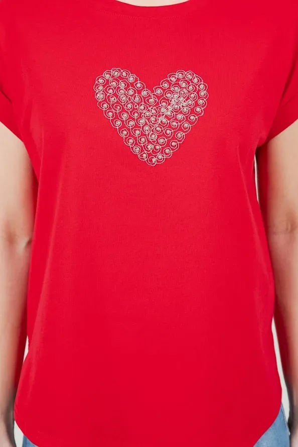Camiseta para dama TABA color rojo