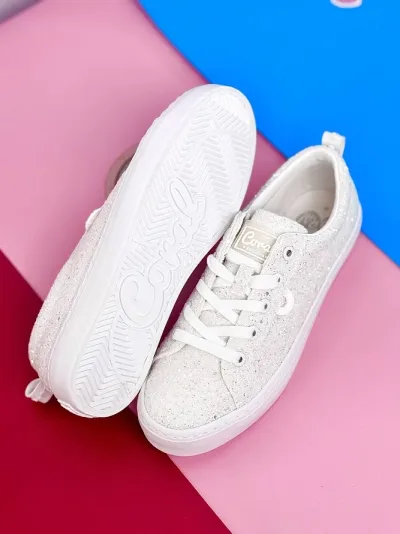 Tenis Coral Serafina White Glitter para Dama