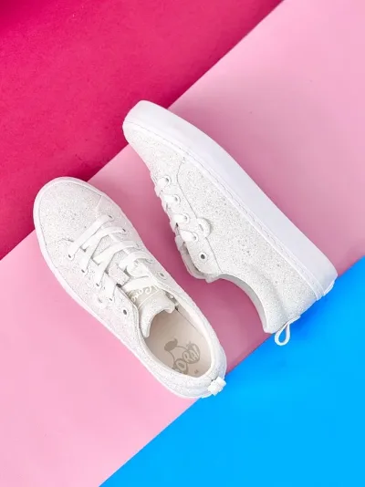 Tenis Coral Serafina White Glitter para Dama