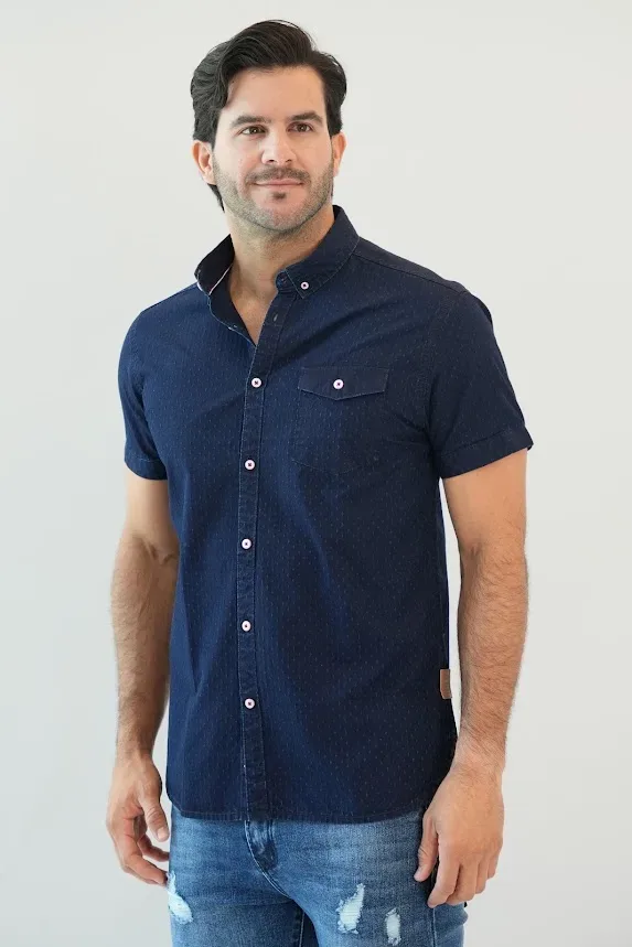 Camisa Hummer para caballero color Azul Oscuro