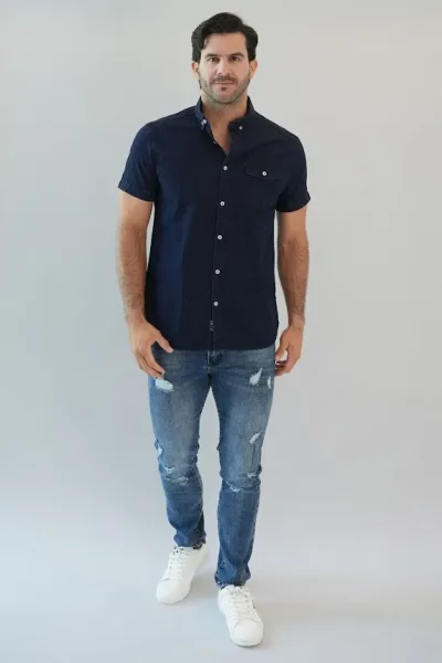 Camisa Hummer para caballero color Azul Oscuro