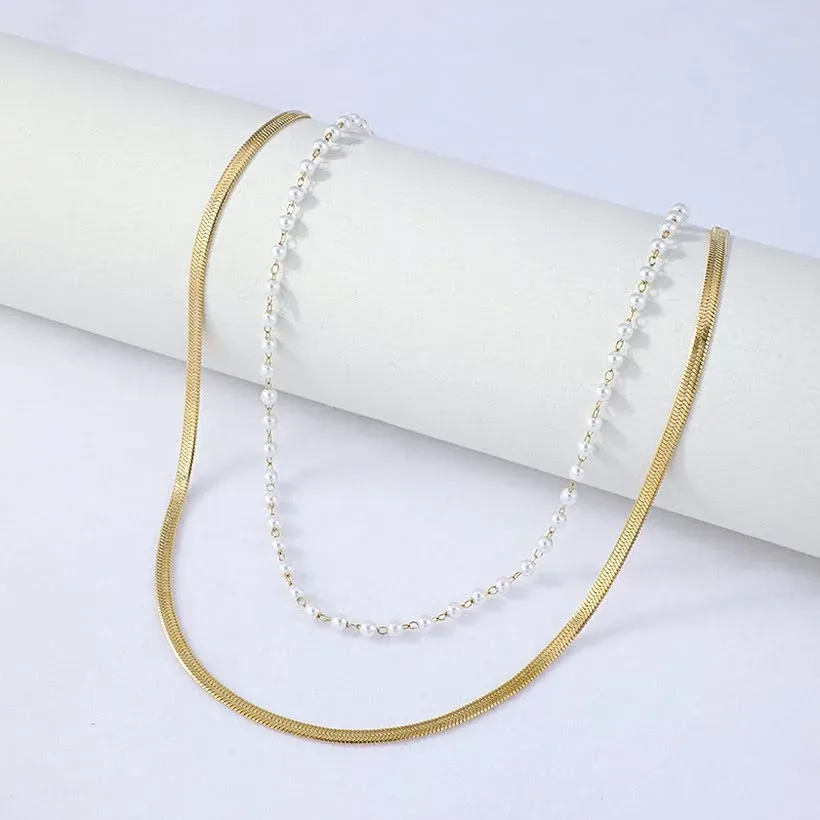Collar de acero inoxidable para dama color dorado