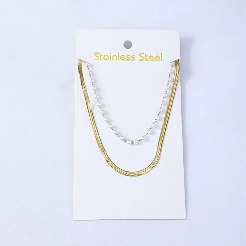 Collar de acero inoxidable para dama color dorado