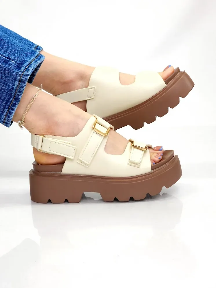 Sandalias Coral para Dama Moose 2 White Off Pu