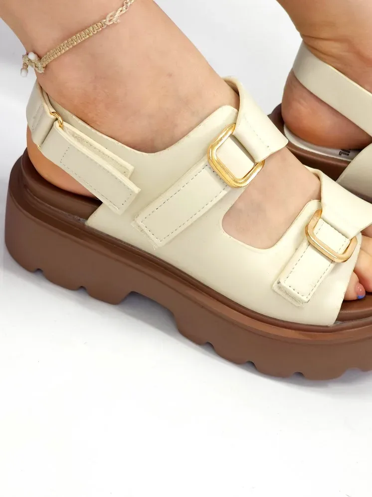 Sandalias Coral para Dama Moose 2 White Off Pu