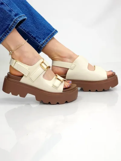 Sandalias Coral para Dama Moose 2 White Off Pu