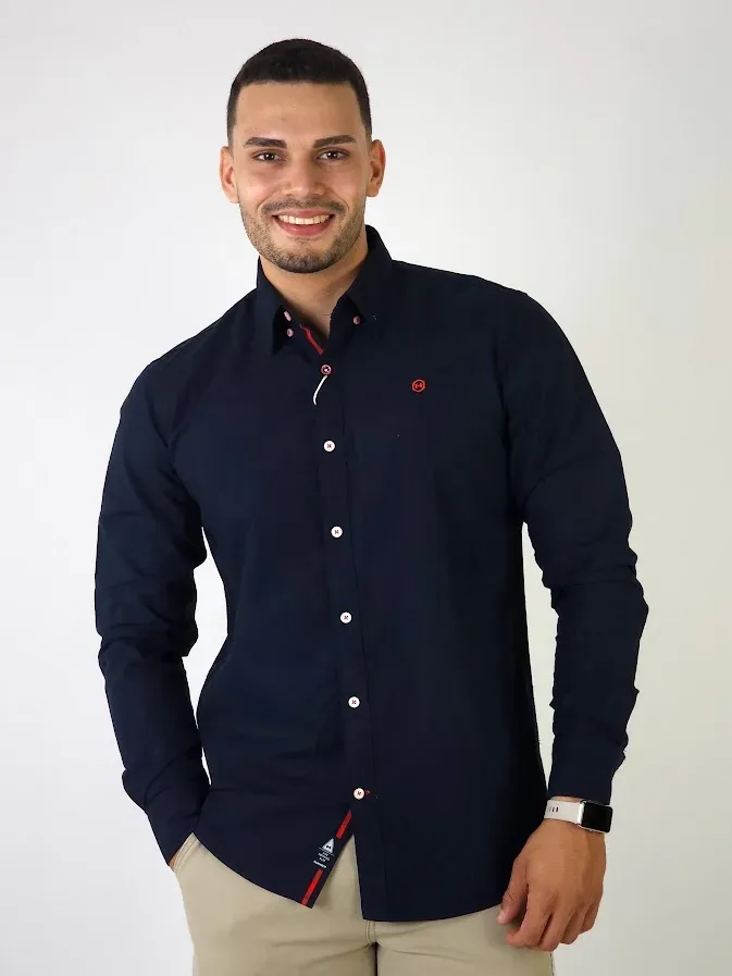 Camisa Hummer para caballero color azul oscuro