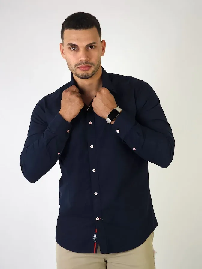 Camisa Hummer para caballero color azul oscuro