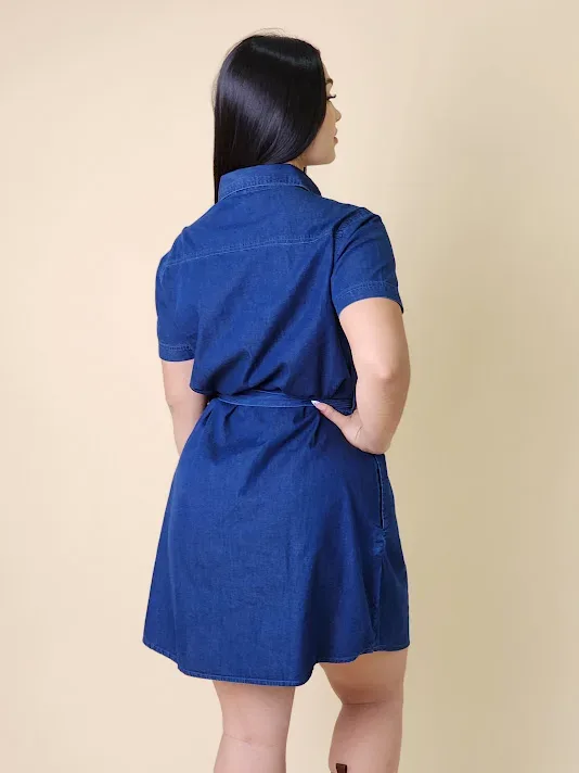 Vestido Cambridge Polo Club para dama CP-24-083741L COLOR AZUL OSCURO