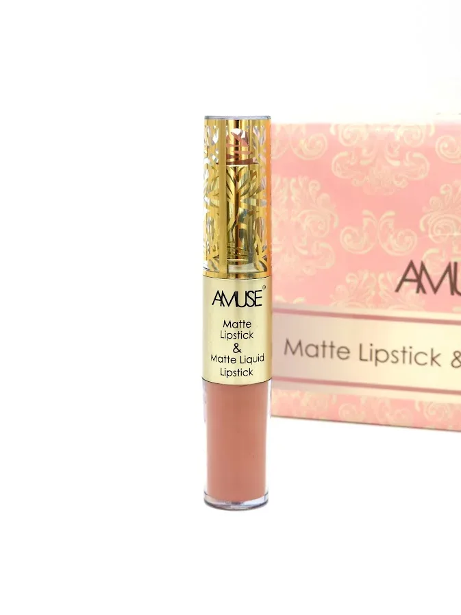 Labial Matte y Labial Líquido AMUSE Tono 1