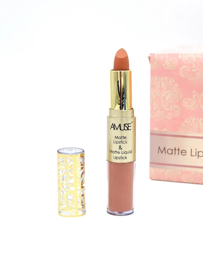 Labial Matte y Labial Líquido AMUSE Tono 1
