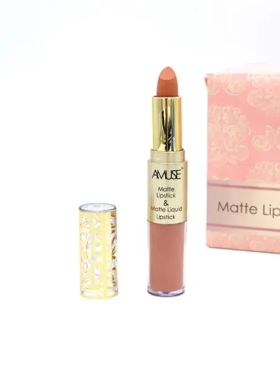 Labial Matte y Labial Líquido AMUSE Tono 1