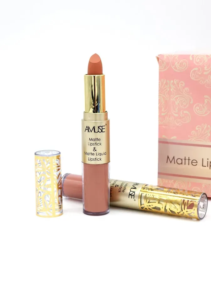 Labial Matte y Labial Líquido AMUSE Tono 1