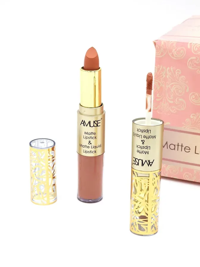 Labial Matte y Labial Líquido AMUSE Tono 1