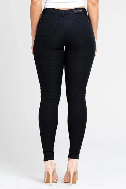 Jeans para dama tiro medio Skinny P748931-C color negro