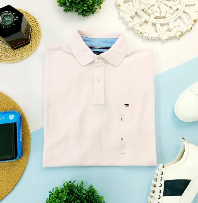 Camiseta Tommy Hilfiger para caballero color rosa