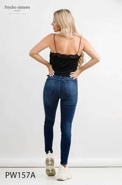 Jeans para dama Psycho Sixteen PW157A color azul
