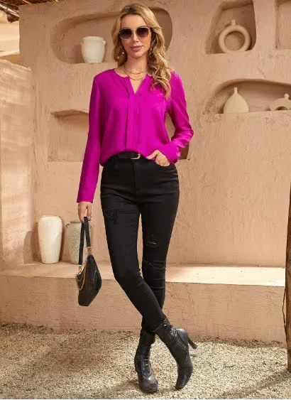 Blusa manga larga para Dama.