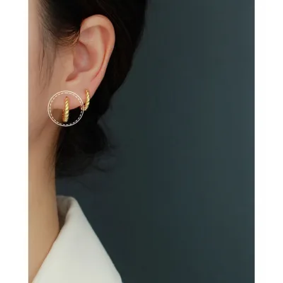 Aretes redondos de plata