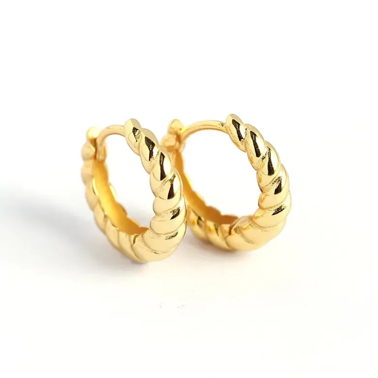 Aretes redondos de plata