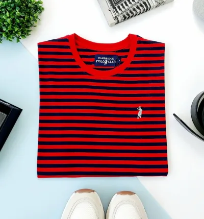 Camiseta Cambridge Polo Club para caballero  diseño a rayas