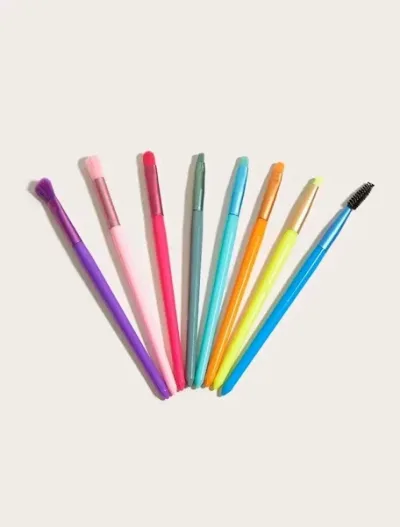 Set de brochas de maquillaje multicolor