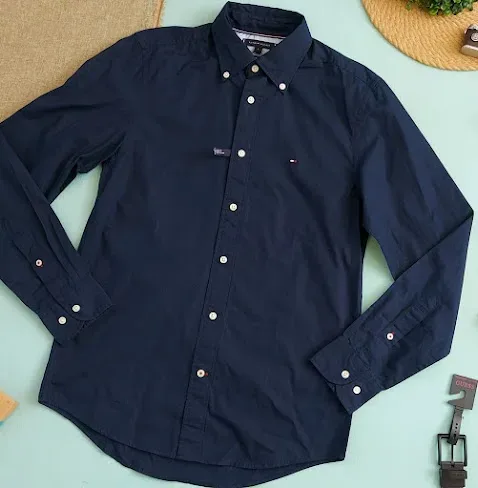 Camisa Tommy Hilfiger para caballero color azul