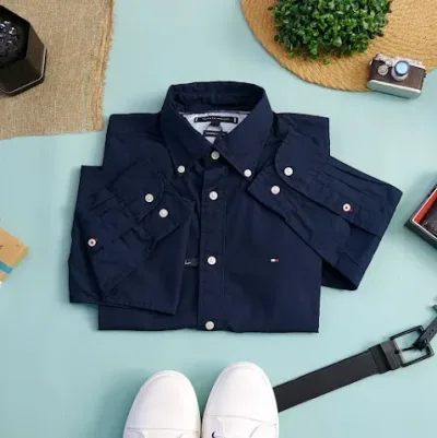 Camisa Tommy Hilfiger para caballero color azul
