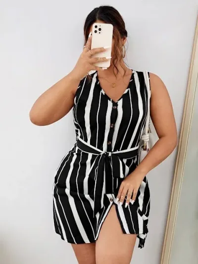 Vestido para dama diseño a rayas
