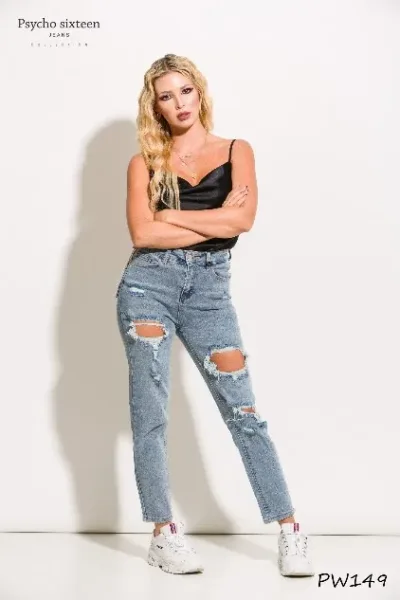Jeans para dama Psycho Sixteen PW 149 color azul