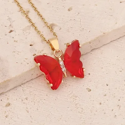 Collar de acero inoxidable chapado en oro
