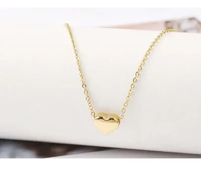 Collar de acero inoxidable chapado en oro