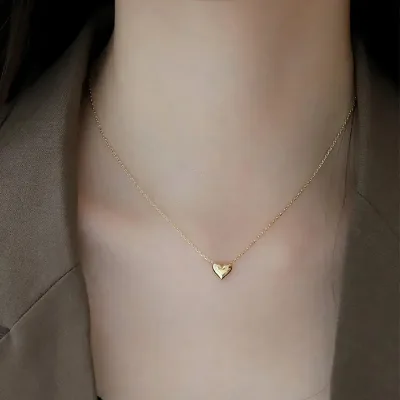 Collar de acero inoxidable chapado en oro
