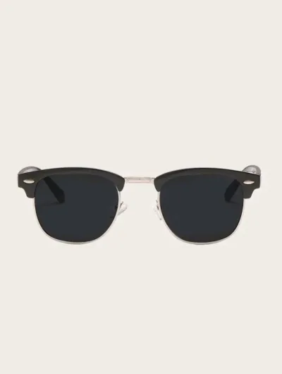 Lentes para caballero color negro con detalle plateado #5258