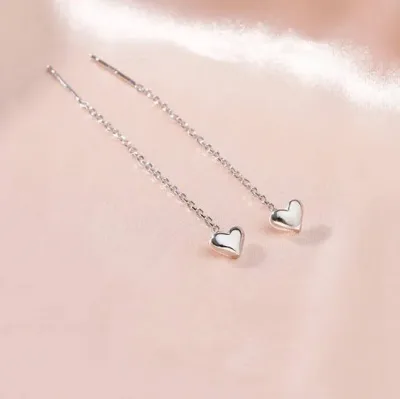 Par de aretes de acero inoxidable para dama color plateado