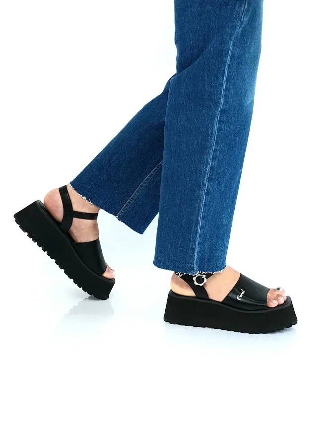 Sandalias Coral Pomodoro Black para Dama