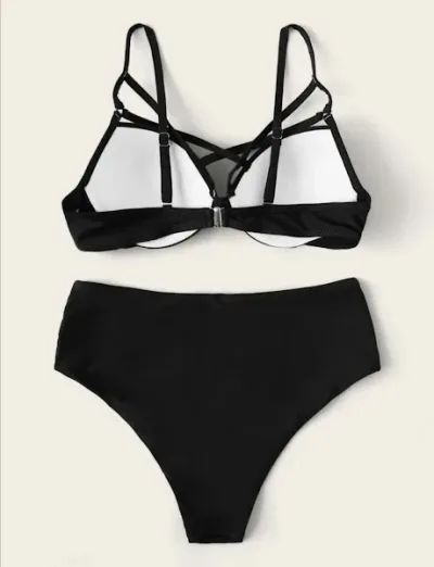 Vestido de baño dos piezas para dama color negro