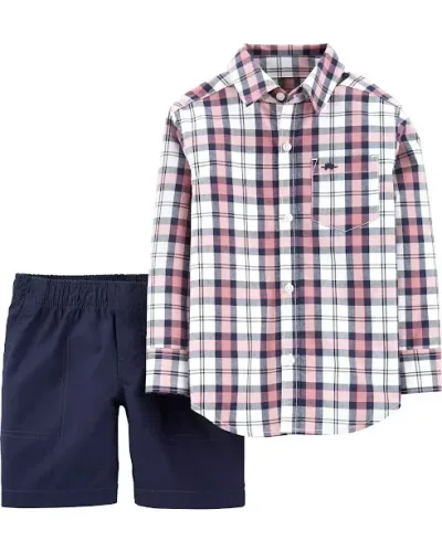 Conjunto Carter´s para niño diseño a cuadros multicolor