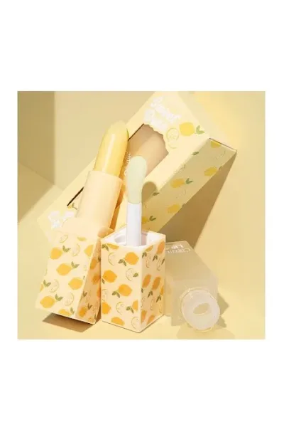 Set de gloss y exfoliante Beauty Creations para dama aroma limon LOSET-6