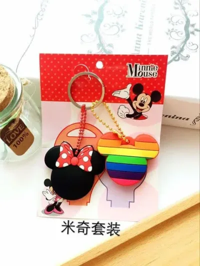 Funda para llave con diseño de Minnie Mouse.