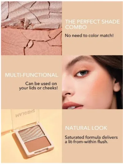 Paleta SHEGLAM de iluminador y rubor
